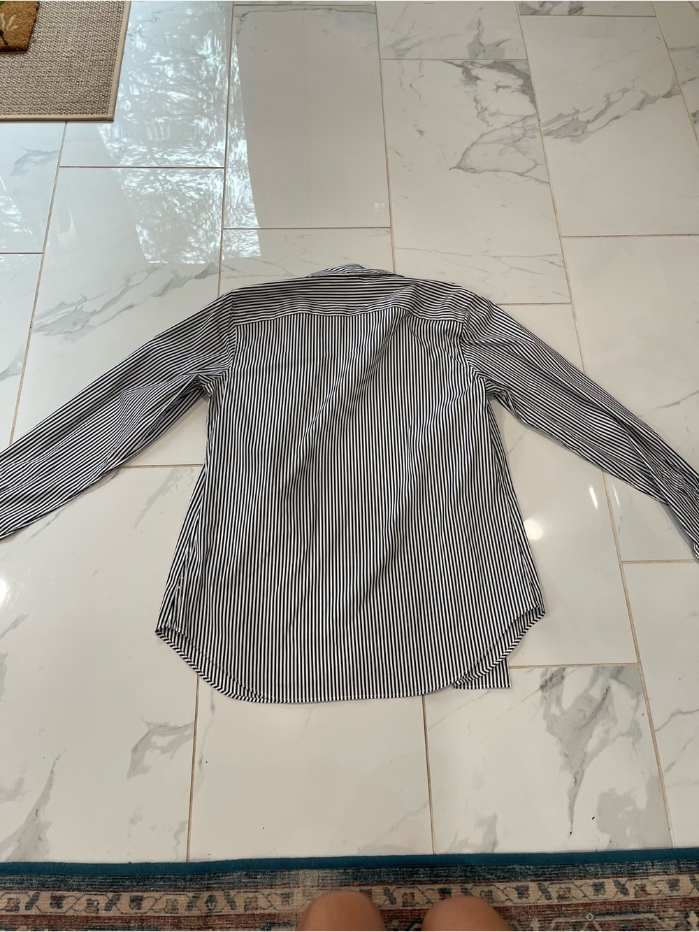 Polo by Ralph Lauren Black & White Striped Button-Down Shirt - Picture 3 of 3